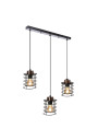 Lampa wisząca Glob 3xE27 czarny + złoty 64 cm - zdjęcie produktu 3