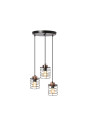Lampa wisząca Glob 3xE27 czarny + złoty 40 cm