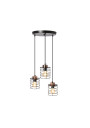 Lampa wisząca Glob 3xE27 czarny + złoty 40 cm - zdjęcie produktu 2
