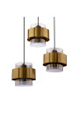 Spiega pendant light 3xE27 black / mosiężny, klosz smoked 45 cm - product image 2