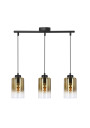 Aspra pendant light 3xE27 black/bursztynowy 50 cm