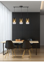 Lampa wisząca Aspra 3xE27 czarny+bursztynowy 50 cm - zdjęcie produktu 1