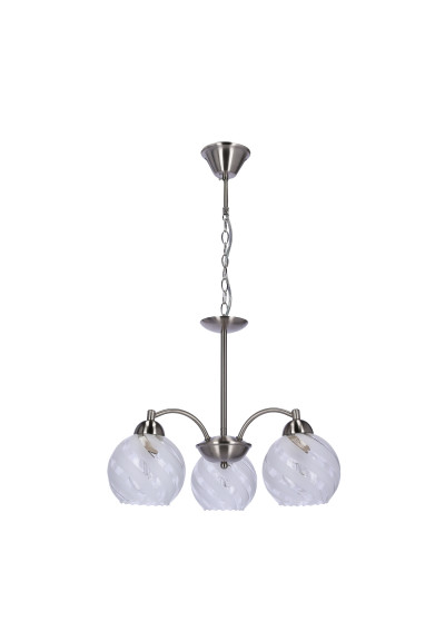 Baida pendant light 3xE27 satynowy, klosz matowo transparent 40 cm