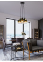Lampa wisząca Nubia 3xE27 czarny + złoty 30 cm - zdjęcie produktu 1