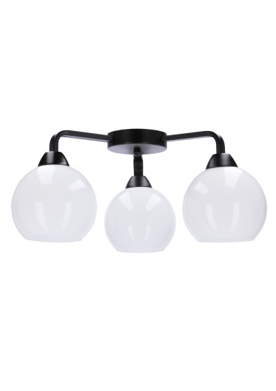 Lampa sufitowa Caldera 3xE27 czarny + biały 57 cm