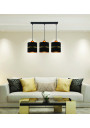 Assam pendant light 3xE27 black / gold 65 cm - product image 1