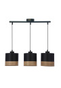 Porto pendant light 3xE27 black/ brown 57 cm