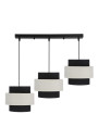 Benta pendant light 3xE27 black/cream 72 cm
