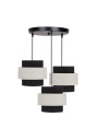 Benta pendant light 3xE27 black/cream 45 cm