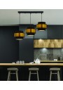 Lampa wisząca Prestige 3xE27 czarny + złoty 75 cm