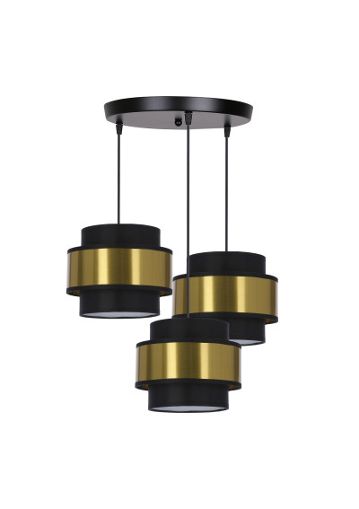 Prestige pendant light 3xE27 black / gold 45 cm