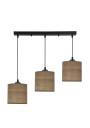 Legno pendant light 3xE27 black / orzechowy 60 cm