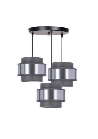 Hare pendant light 3xE27 grey 45 cm