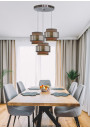 Lampa wisząca Hare 3xE27 chromowy, szary + srebrny 45 cm - zdjęcie produktu 1