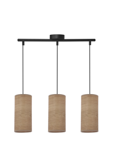 Ballo pendant light 3xE27 black / orzechowy 54 cm