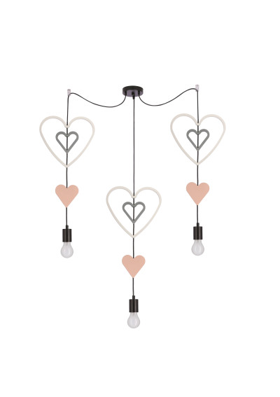 E27 pendant light 3xE27 black 100 cm