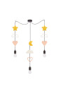 E27 pendant light 3xE27 black 100 cm