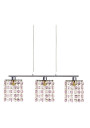Classic pendant light G9 chromee, kryształki fioletowe 52 cm