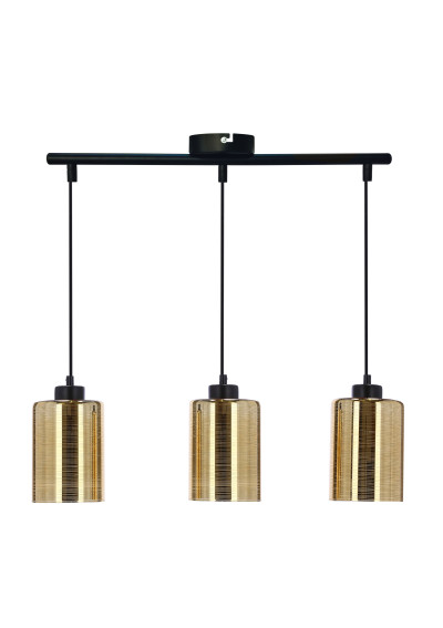 Lampa wisząca Cox E27 czarno złoty 54 cm