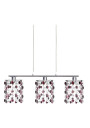Lampa wisząca Classic G9 chromowy, kryształki burgund 52 cm