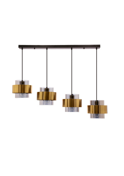 Spiega pendant light 4xE27 chromee / gold 87 cm