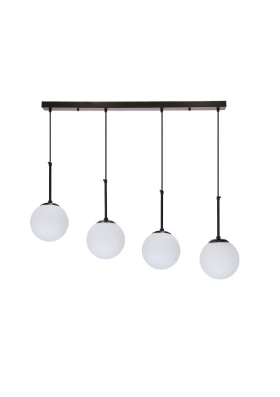 Lampa wisząca Pompei 4xE27 czarny + biały 84 cm