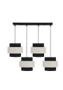 Lampa wisząca Benta 4xE27 czarny+kremowy 75 cm