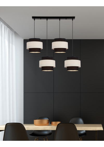 Benta pendant light 4xE27 black/cream 75 cm - product image 1