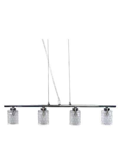 Lampa wisząca Berta 4xG9 chromowy, kryształki bezbarwne 64 cm