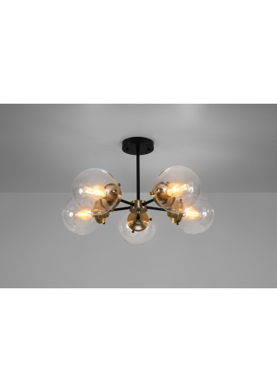 Lens ceiling light 5xE14 black / patynowy 60 cm - product image 3