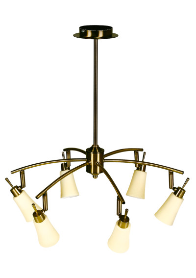 Lampa wisząca Kroton 6xG9 patynowy 51 cm
