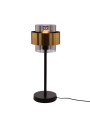 Lampa stołowa Spiega E27 czarny + mosiężny, klosz dymiony 18 cm - zdjęcie produktu 1