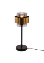 Lampa stołowa Spiega E27 czarny + mosiężny, klosz dymiony 18 cm - zdjęcie produktu 3