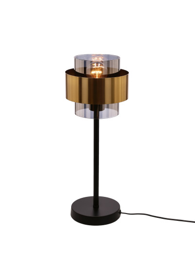 Spiega table lamp E27 black / mosiężny, klosz smoked 18 cm - product image 3
