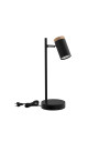 Lampa stołowa Lagos 1xGU10 czarny + drewniany 14,5 cm