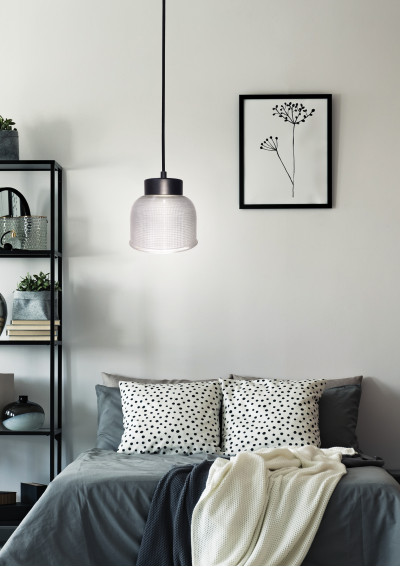 Liverpool pendant light 1xE27 black 14,5 cm