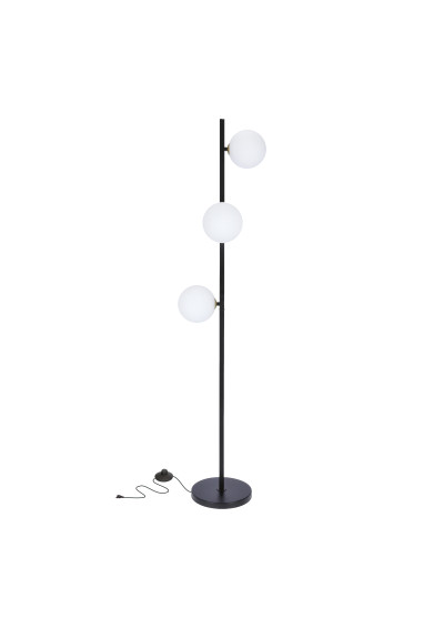 Lampa podłogowa Kama 3xG9 czarny+złoty+biały 150 cm