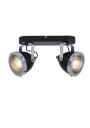 Lampa sufitowa Crazy 2xGU10 czarny+chromowy+bezbarwny 30 cm - zdjęcie produktu 2