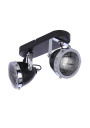Lampa sufitowa Crazy 2xGU10 czarny+chromowy+bezbarwny 30 cm - zdjęcie produktu 3