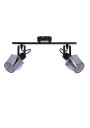 Lampa sufitowa Randi 2xE14 czarny, klosz dymiony 44 cm