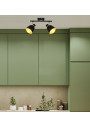 Lampa sufitowa Aleksandria 2xE14 czarny + złoty 41,5 cm - zdjęcie produktu 1