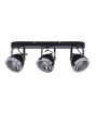 Lampa sufitowa Crazy 3xGU10 czarny+chromowy+bezbarwny 41 cm
