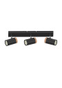 Lampa sufitowa Lagos 3xGU10 czarny + drewniany 48 cm