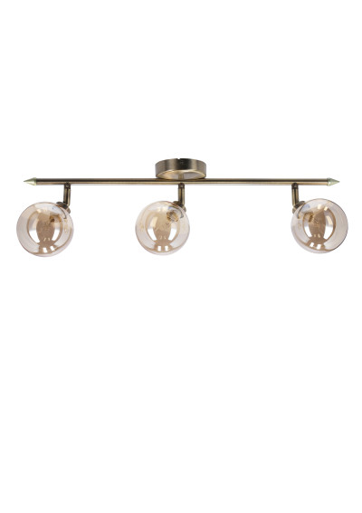 Rodia ceiling light 3xG9 patynowy, klosz bursztynowy 66 cm