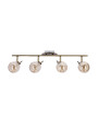 Lentini ceiling light 4xG9 patynowy, klosz bursztynowy 82 cm
