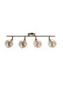 Lampa sufitowa Rodia 4xG9 patynowy, klosz bursztynowy 82 cm