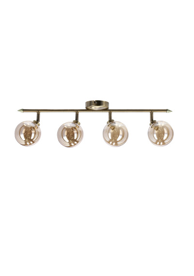 Rodia ceiling light 4xG9 patynowy, klosz bursztynowy 82 cm