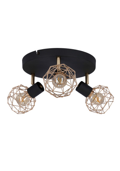 Acrobat ceiling light 3xE14 black / copper 42 cm