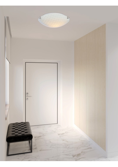 Sesi ceiling light 1xE27 white / chromee 30 cm - product image 1