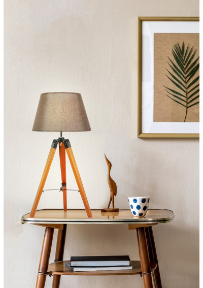 Lugano table lamp 1xE27 brown 35 cm - product image 1